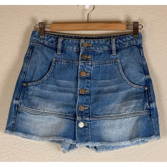 Miss Sixty Vintage Y2K Micro Mini Denim Skirt/Skorts, size 26 / XS - Picture 3 of 13